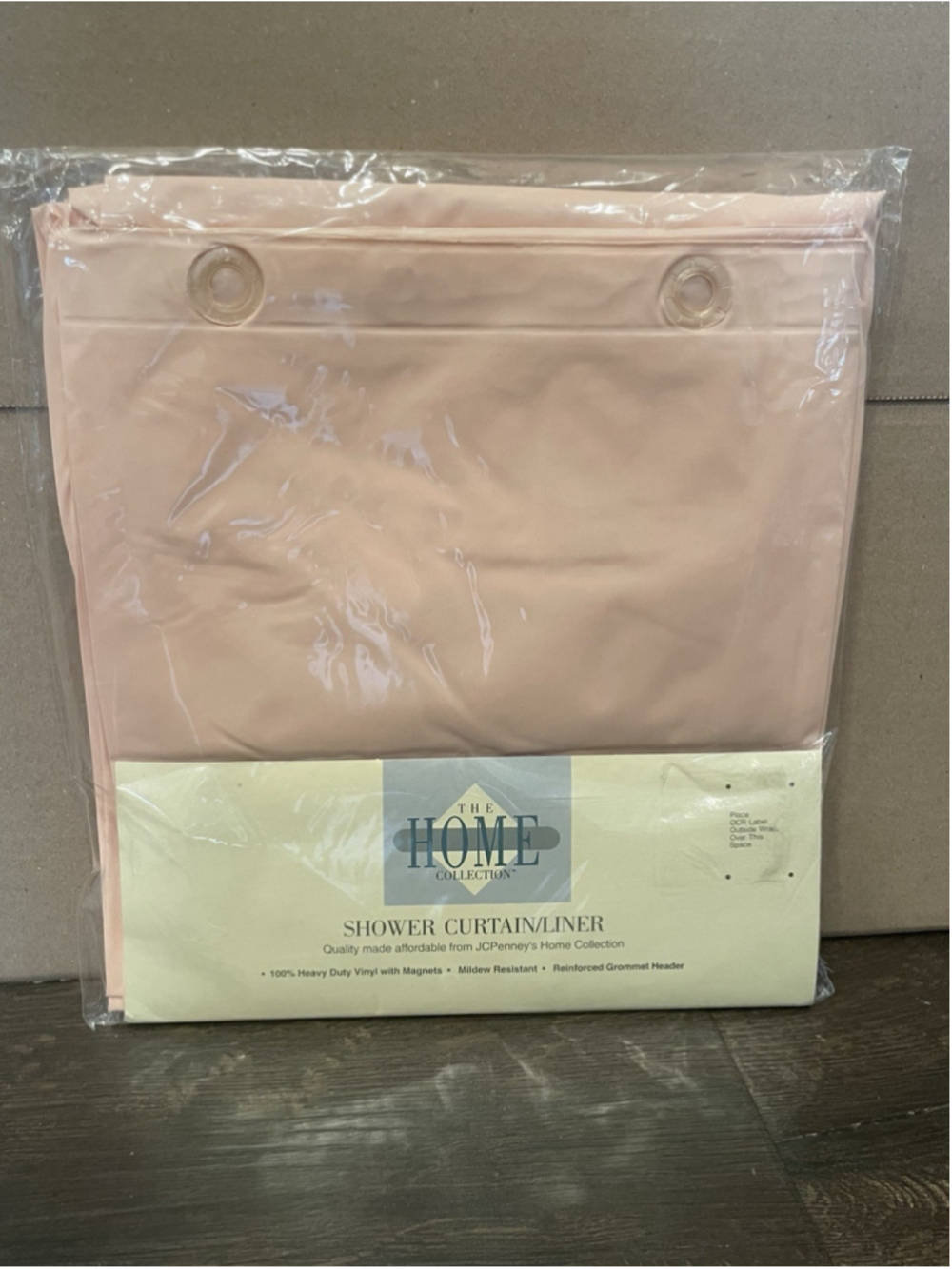 The home collection shower curtain liner from JCPenney Vintage New